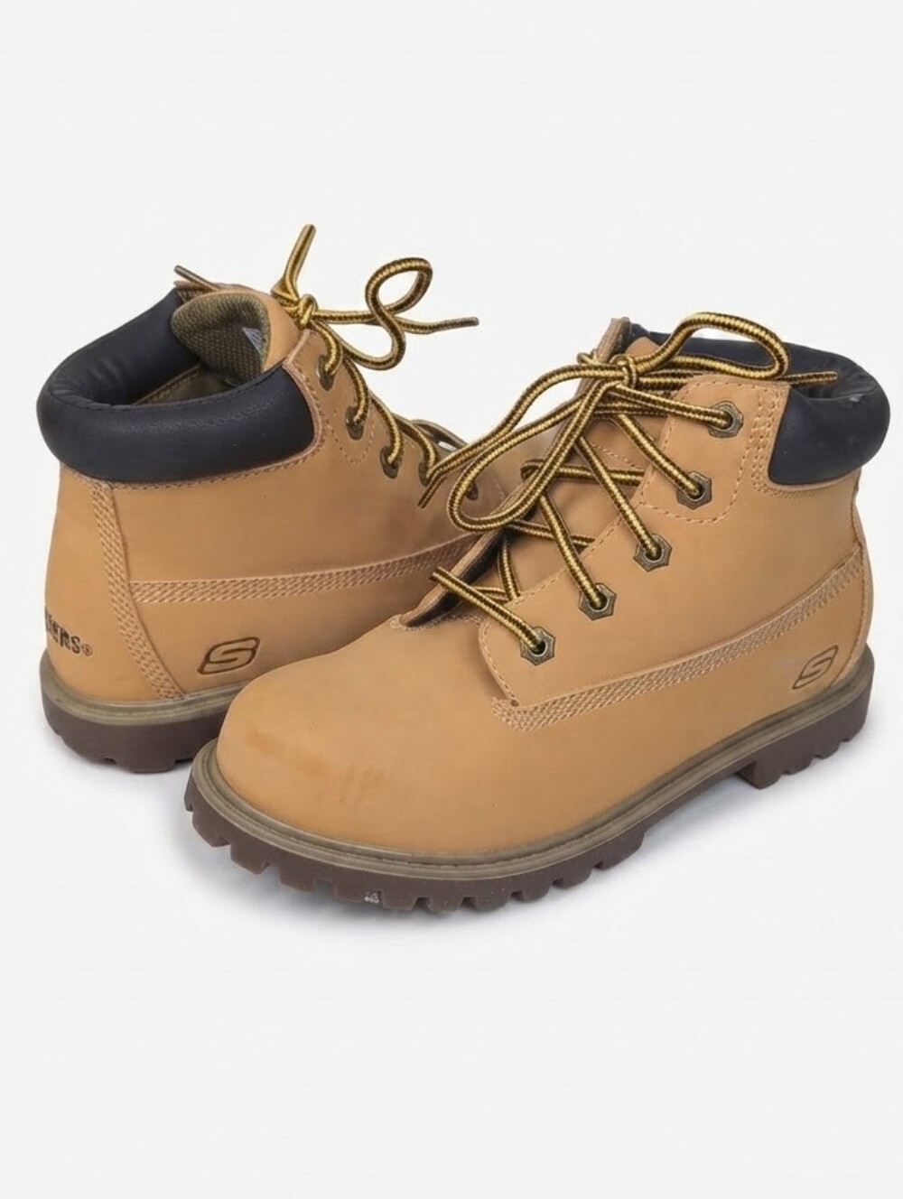 Skechers Mecca Mitigate Lumber Boots Ankle Faux Leather Fall Winter Waterproof
